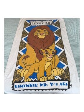 Vintage Franco Lion King Bath Beach Towel Disney Simba Mufasa Remember 90s 58x30
